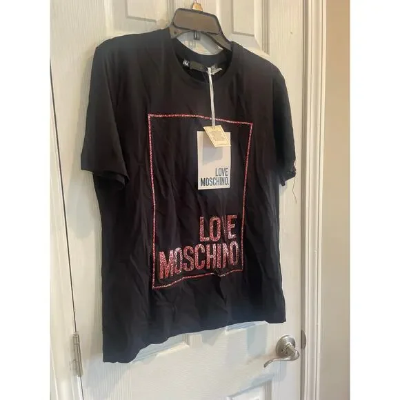 Love Moschino Black Short SleevedTee, A73
